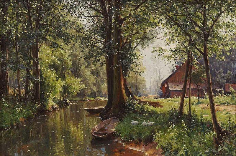 Walter Moras Im Spreewald oil painting picture